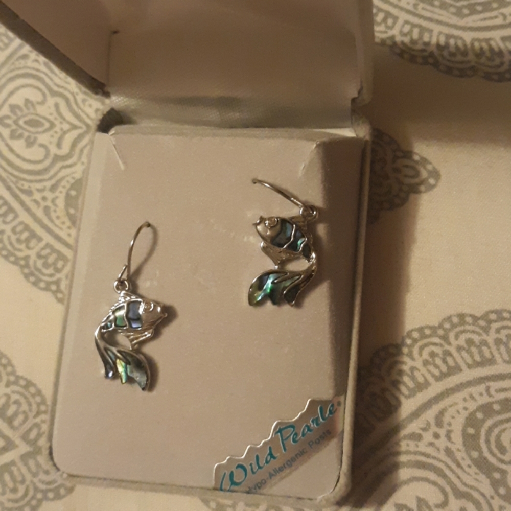A.T. Storrs Wild Pearle abalone earrings